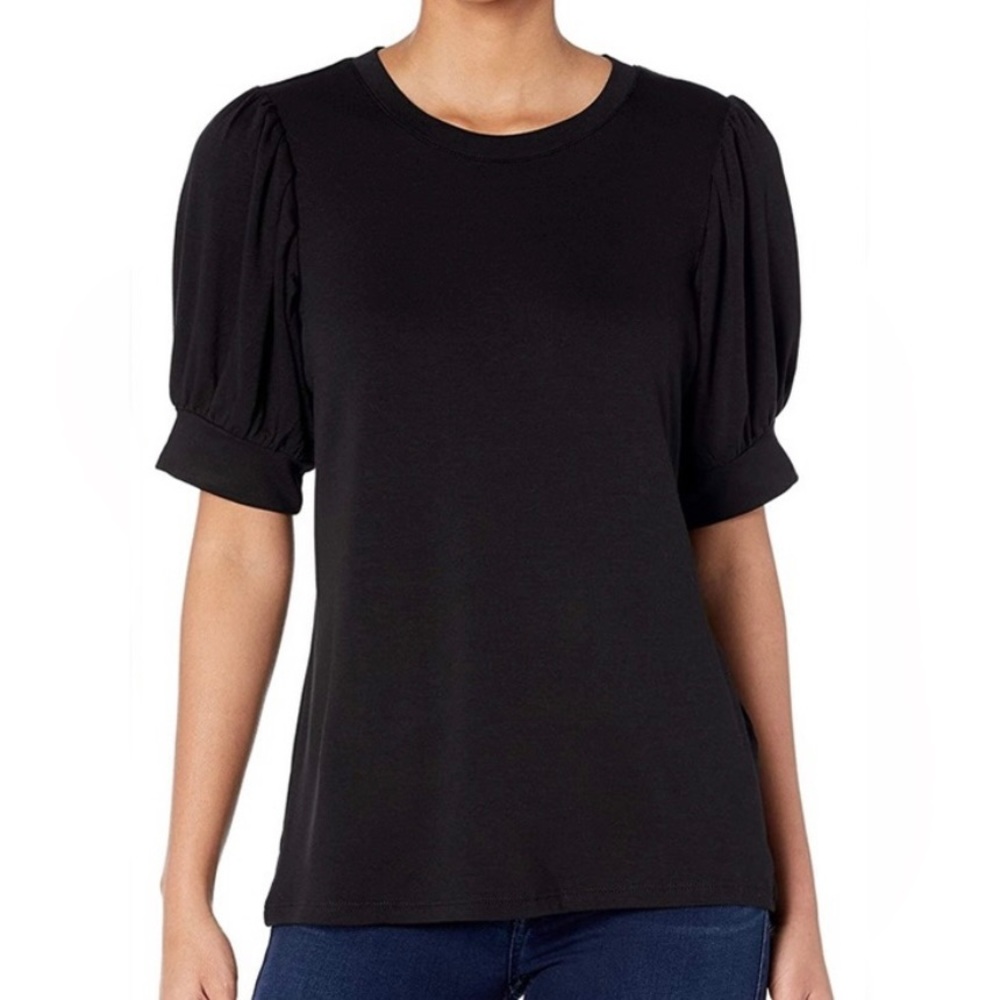 T Tahari blouse puffer sleeves relaxed casual fit Size XSmall